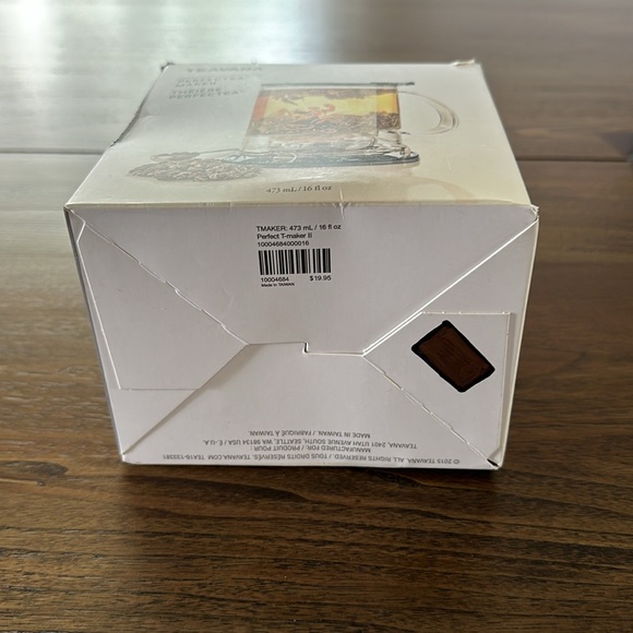 TEAVANA PERFECTEA 16 Ounce Tea Maker - Black Loose tea Strainer Kettle NEW NiB - Picture 14 of 17